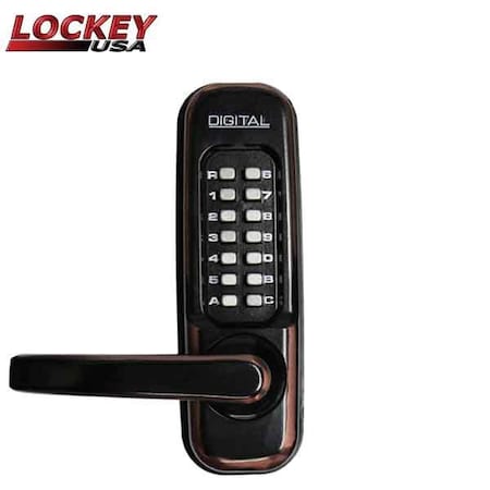 Lockey 1150DC Double combination Mechanical Keyless Heavy Duty Lever - OIL RUBBED BRONZE - RIGHT LK-1150-DC-ORB-RIGHT